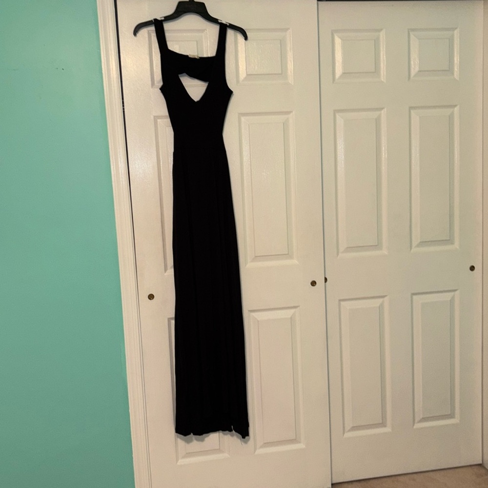 black cut out maxi dress
